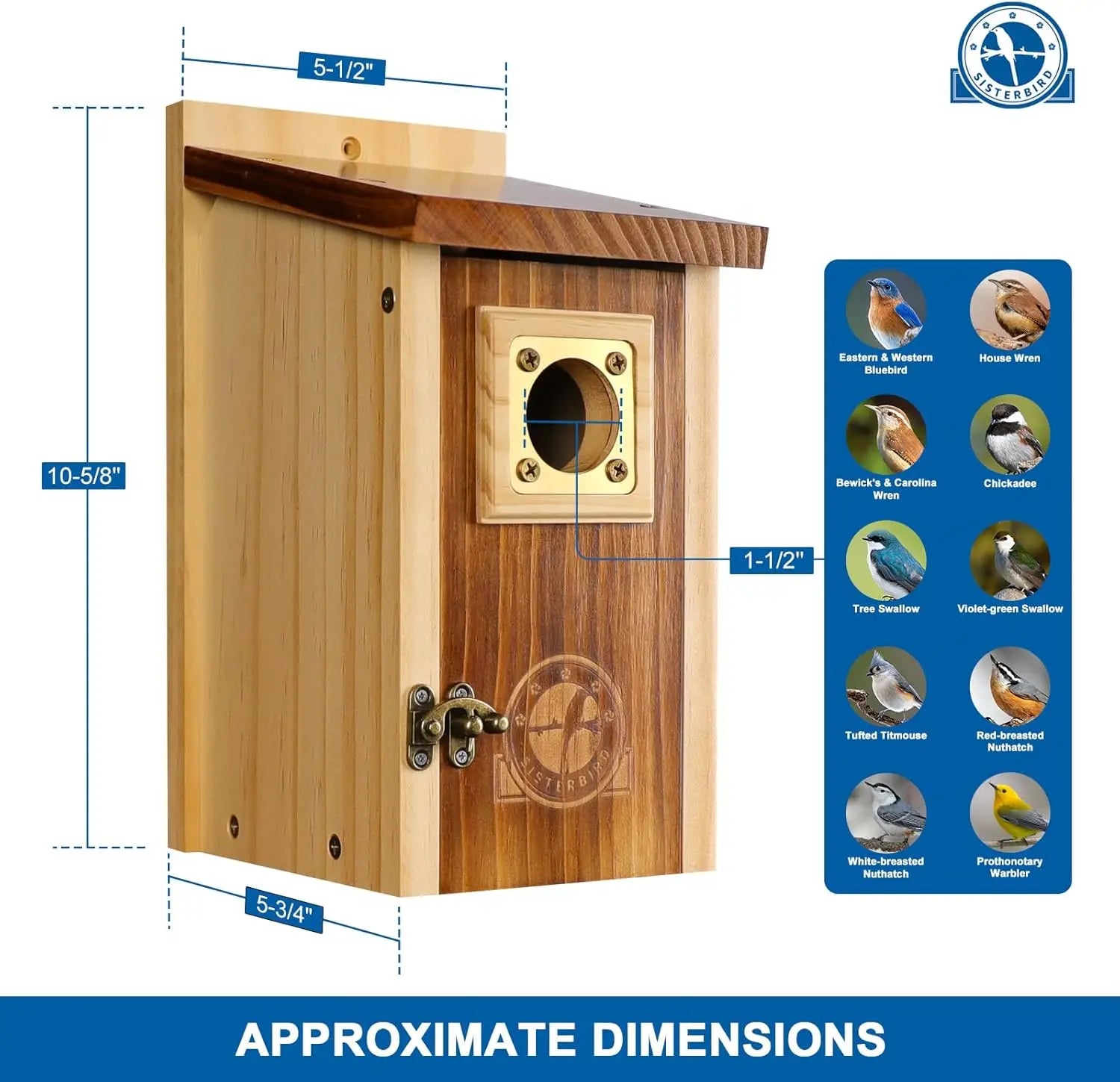 Premium Wooden Waterproof Bird Houses for Outdoors