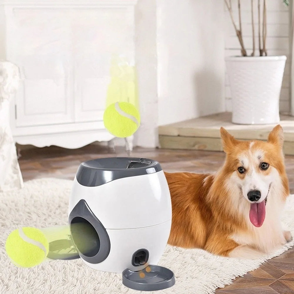 Automatic Dog Ball Launcher. Food Reward Machine. Interactive Dog Ball Thrower for Medium & Small Dogs