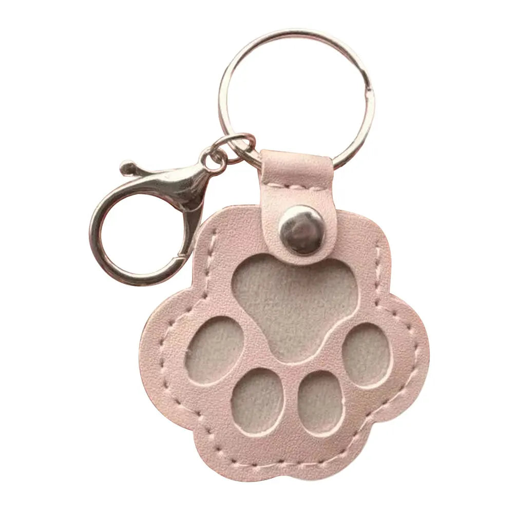 Adorable Paw Print Keychains Commemorative Pet Hair Storage Bag for Pet Lovers