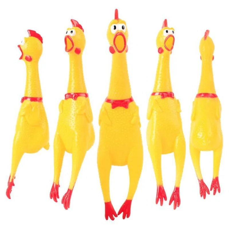 Squeaky Screaming Chicken Pet Toy
