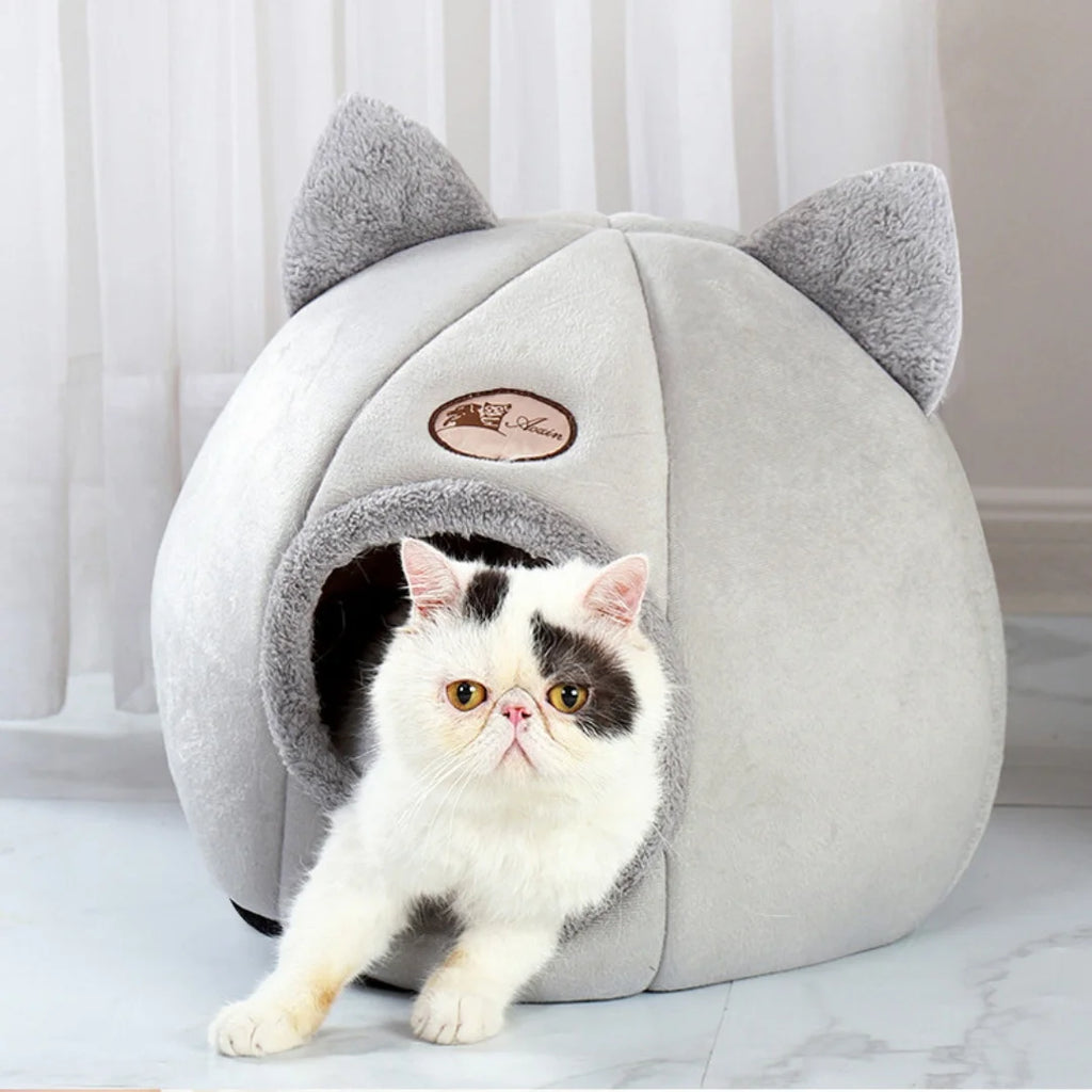 Cat Bed with Cat Ears. Comfortable and Soft Machine Washable