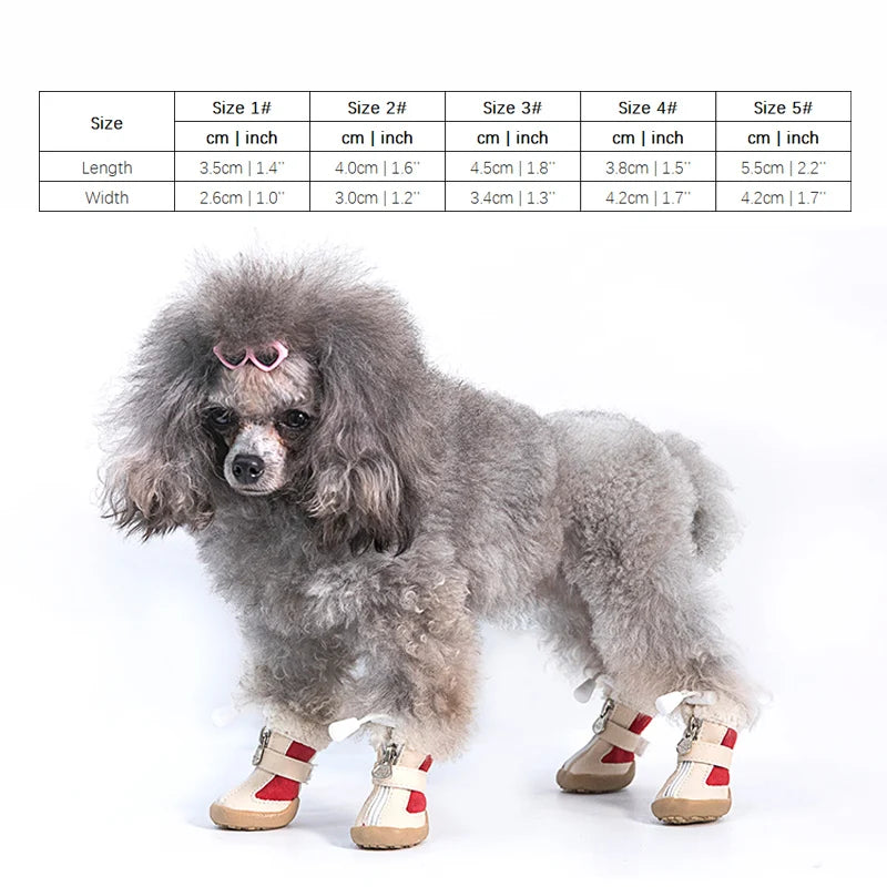 Winter Dog Shoes with Anti-slip