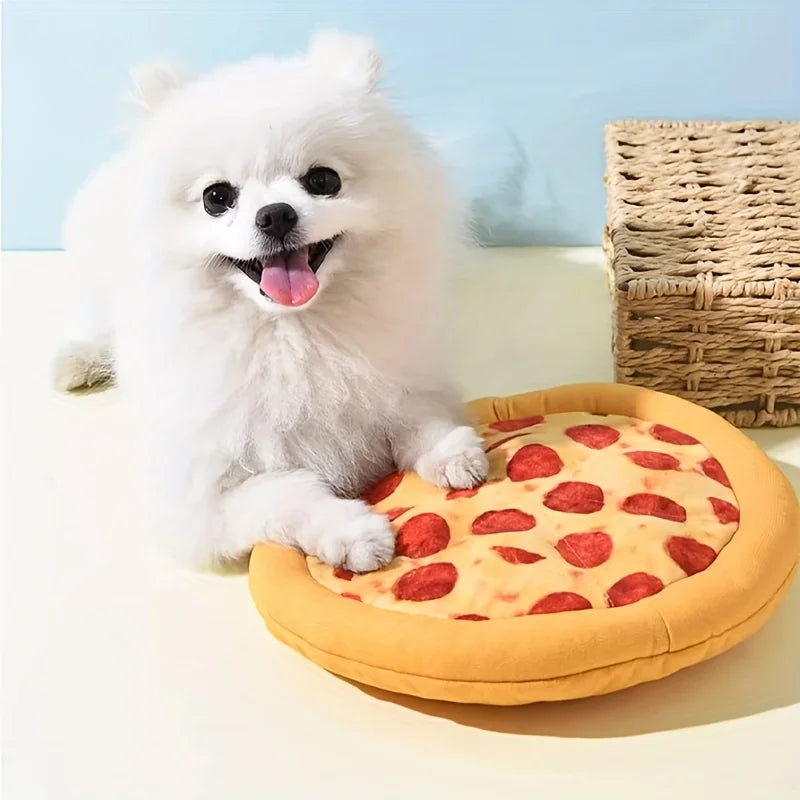 Squeaky Plush Pizza & Shrimp Dog Toy