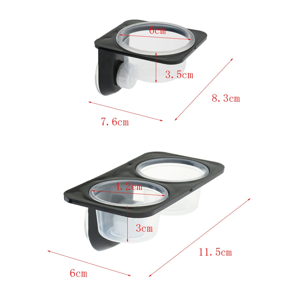 Reptiles & Amphibians Suction Cup Feed and Water Bowl