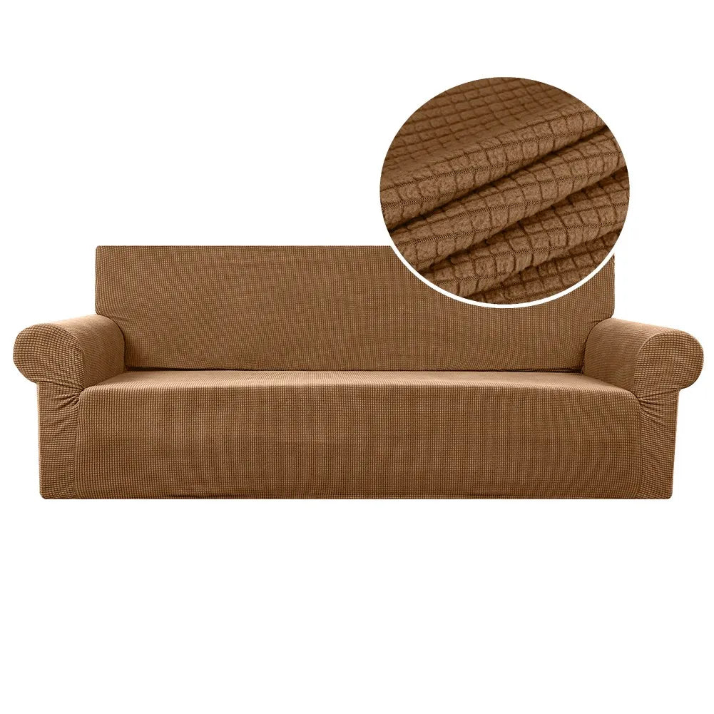 Jacquard Stretch Couch Cover. Universal Sofa Covers to help protect your couch from Dogs and Cats. Pets Friendly and Washable Furniture Protector. Fitted Sofa Slipcovers