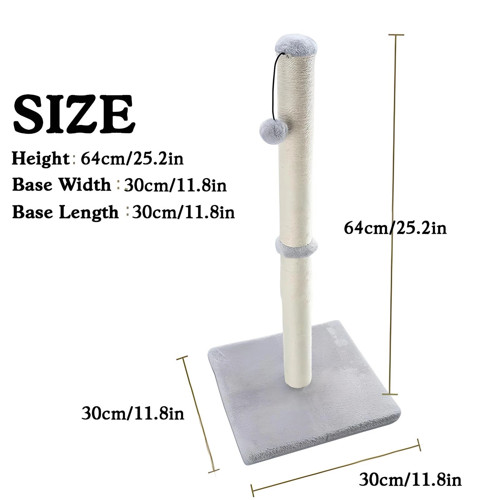 Tall Cat Scratching Posts For Indoor Cats And Kittens With Dangling Ball