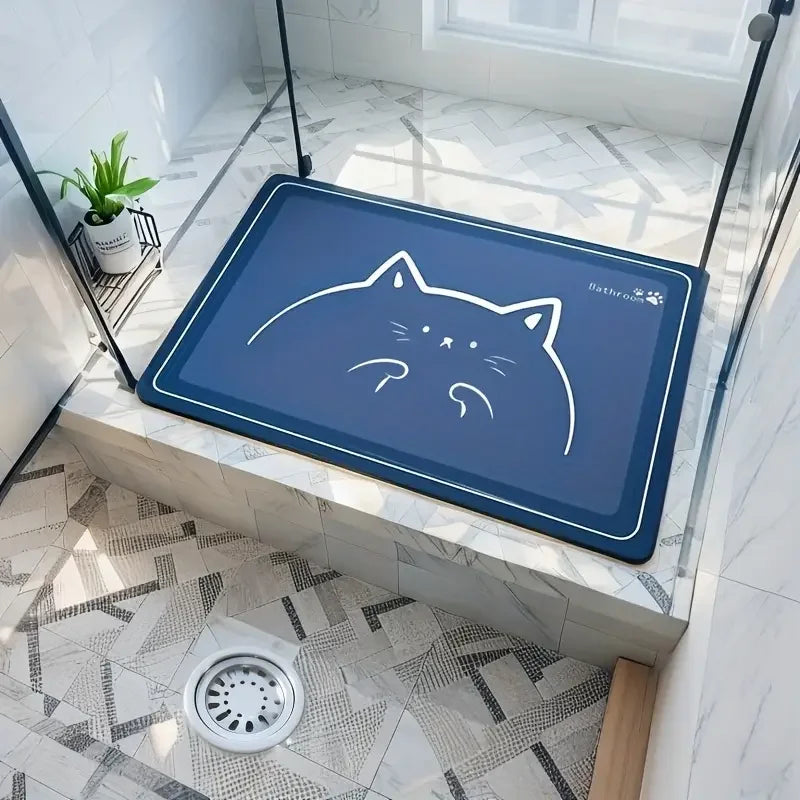 2pcs Bath Mat Rug Rubber Backing Non Slip Quick Dry Absorbent  Bathroom Rugs. Soft Pet Feeding Mat. Washable