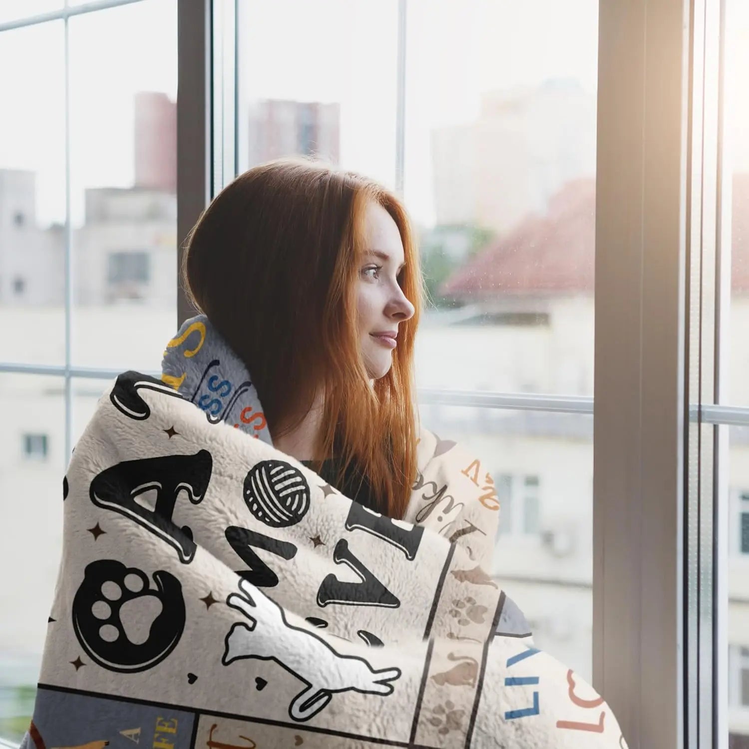 Soft Cat Lover Blanket 50x60 Inches, Perfect Gift for Women and Cat Enthusiasts, Lightweight and Warm