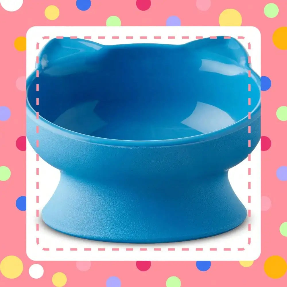 Plastic Dishwasher Safe Elevated Cat Ear Feeding Bowl