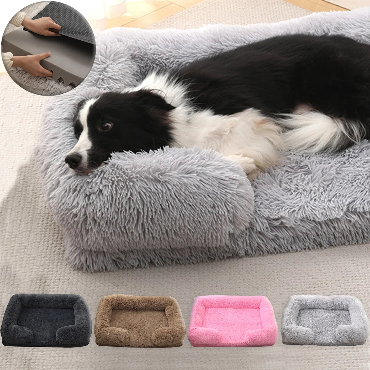 Square Plush Bed