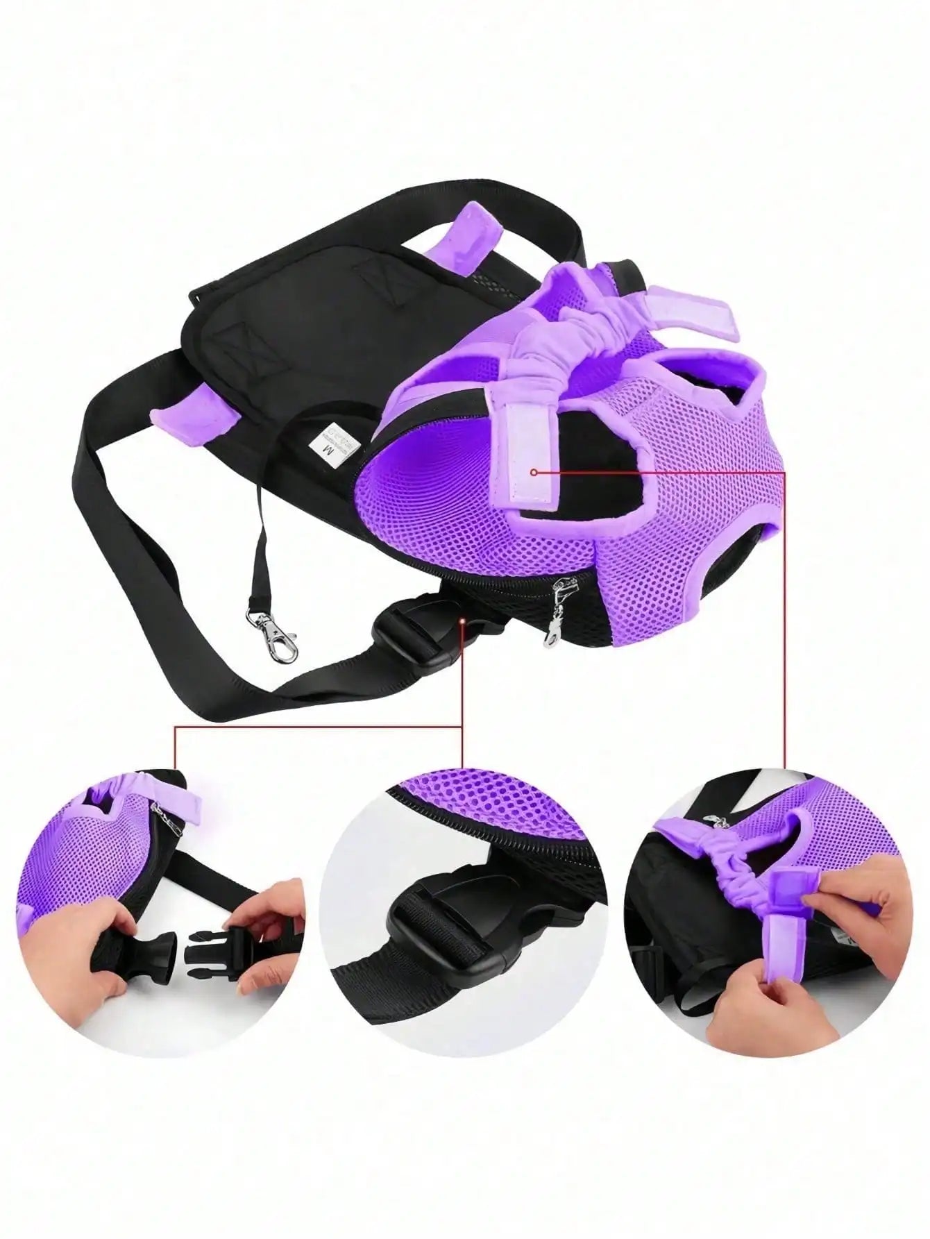 1pc Pet Chest Backpack, Breathable Outdoor Cat Dog Carrier