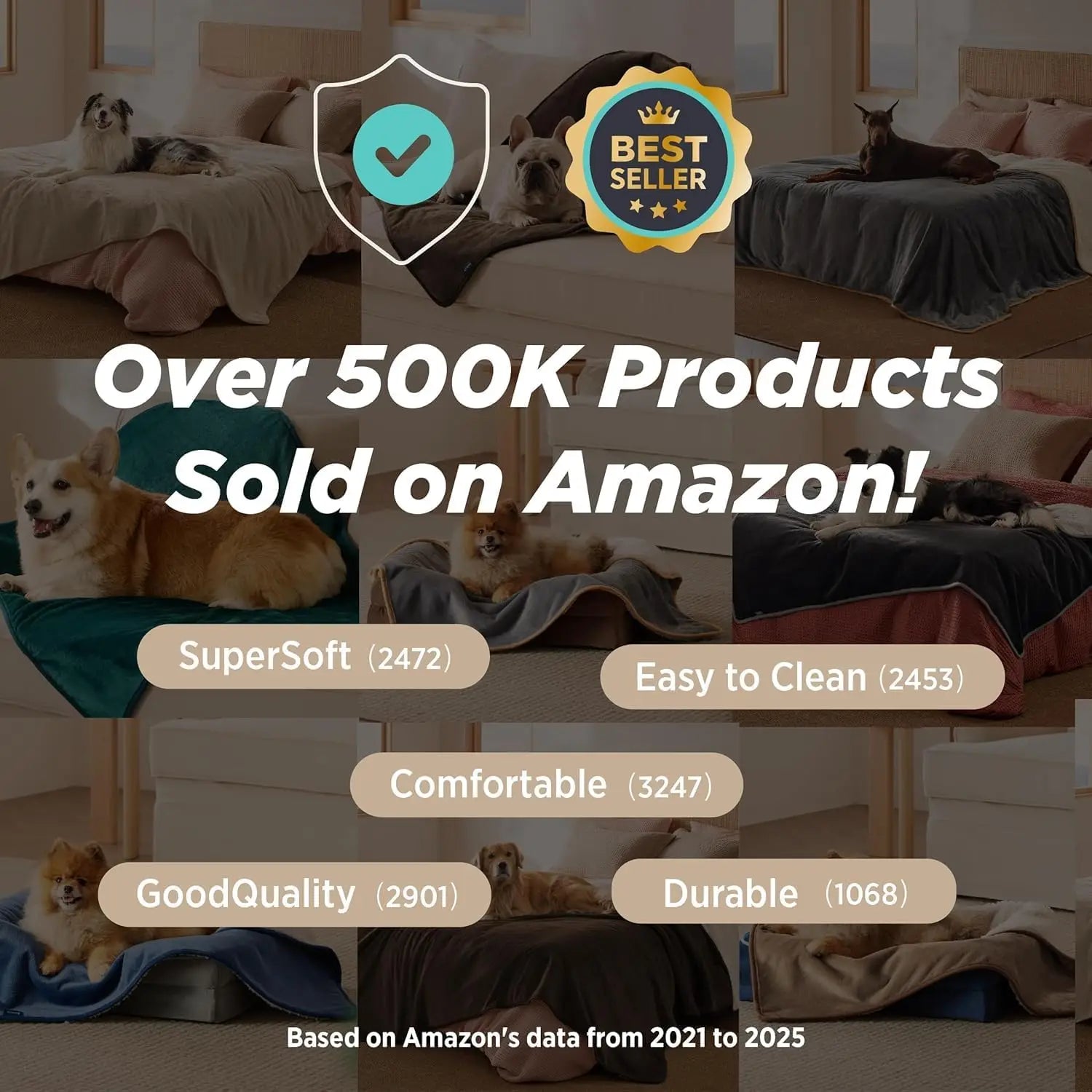 Waterproof Sherpa Fleece Pet Blanket for Large Dogs. Reversible Furniture Protector. Queen Size Grey