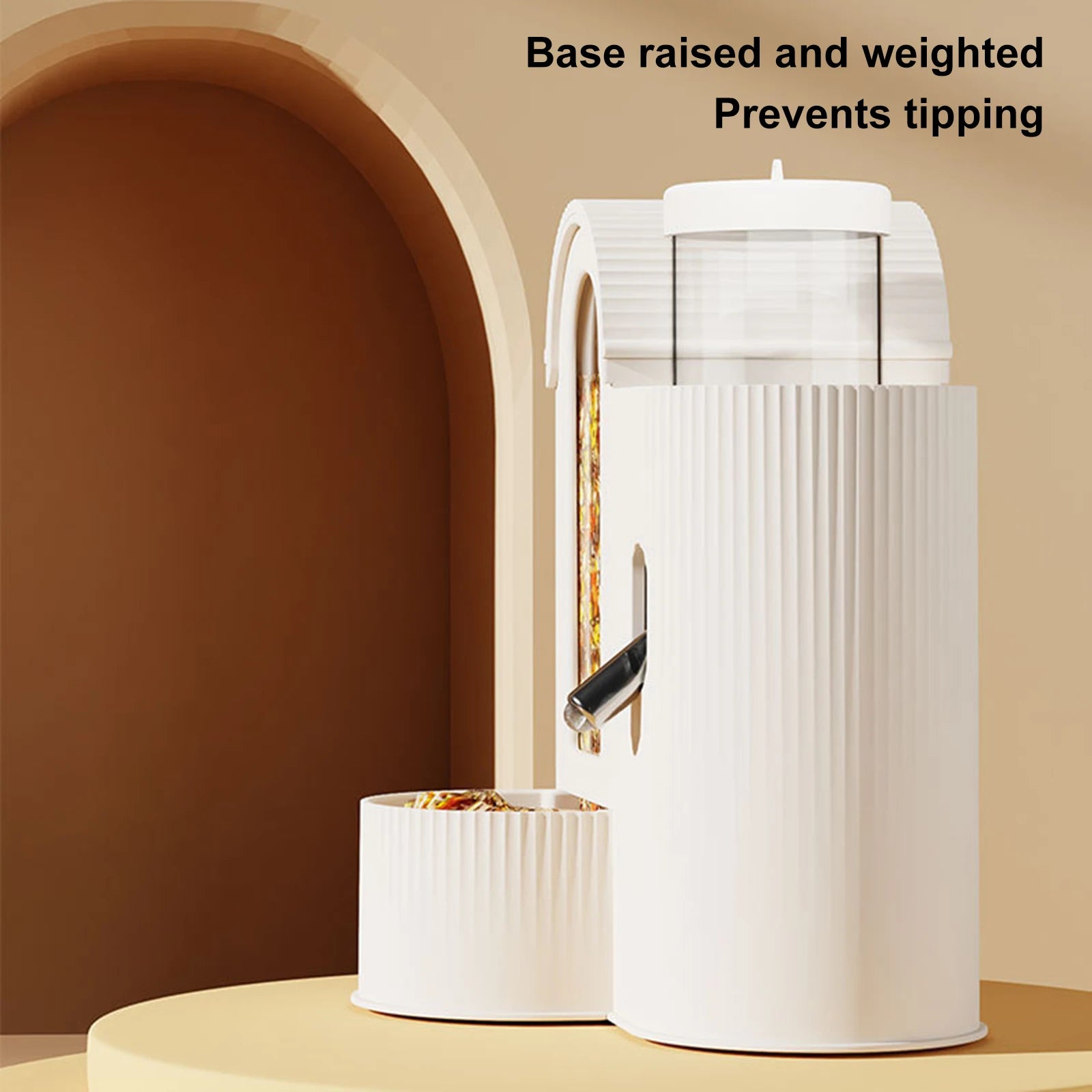 2-in-1 Automatic Food Bowl Leak-Resistant Hamster Feeder And Waterer. Automatic Food Dispenser