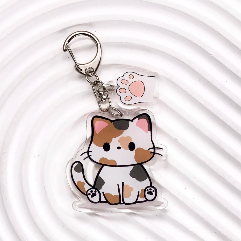 Pet Lover Cat Dog Acrylic Keychain Charms
