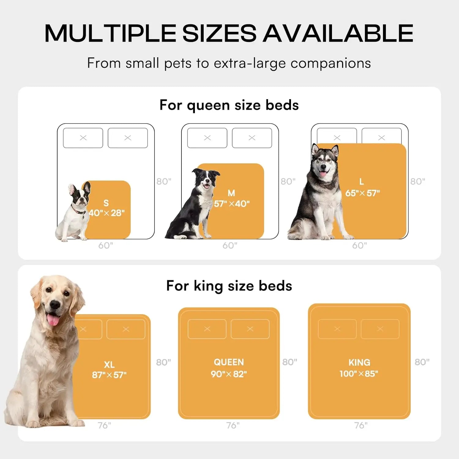 Waterproof Pet Blankets for Couch/Sofa and Bed Cover. Washable and Reversible Large Dog and Cat Blanket. Grey Bone Thick X-Large (85" x 57")