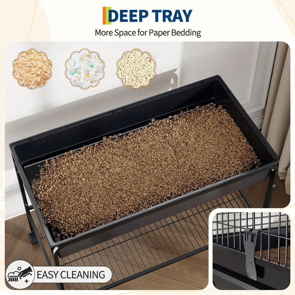 35.3"H Small Pet Cage Kit With Removable Storage Shelf