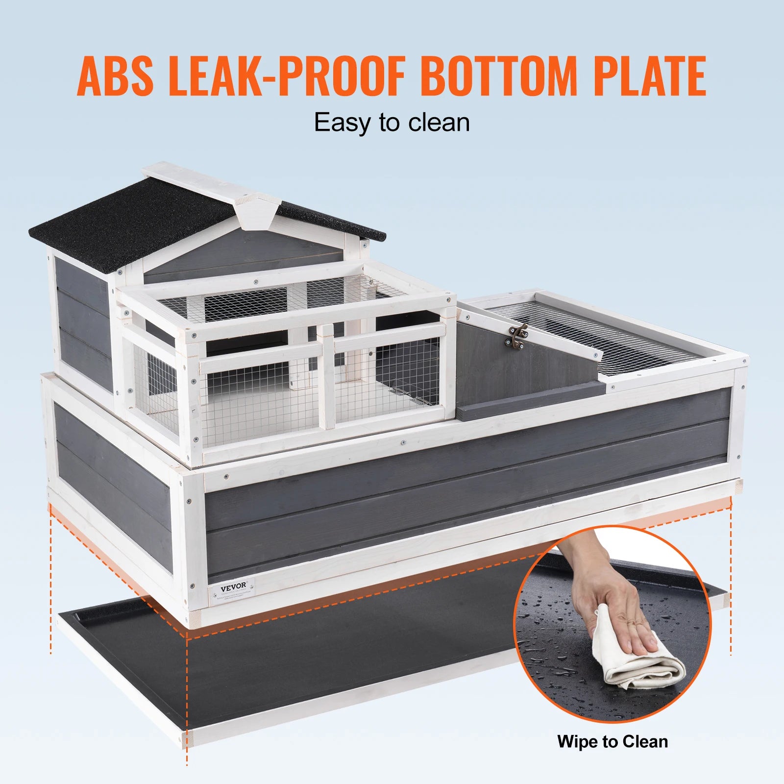 Wooden Tortoise House with Adjustable Lamp Holder. Reptile Enclosure