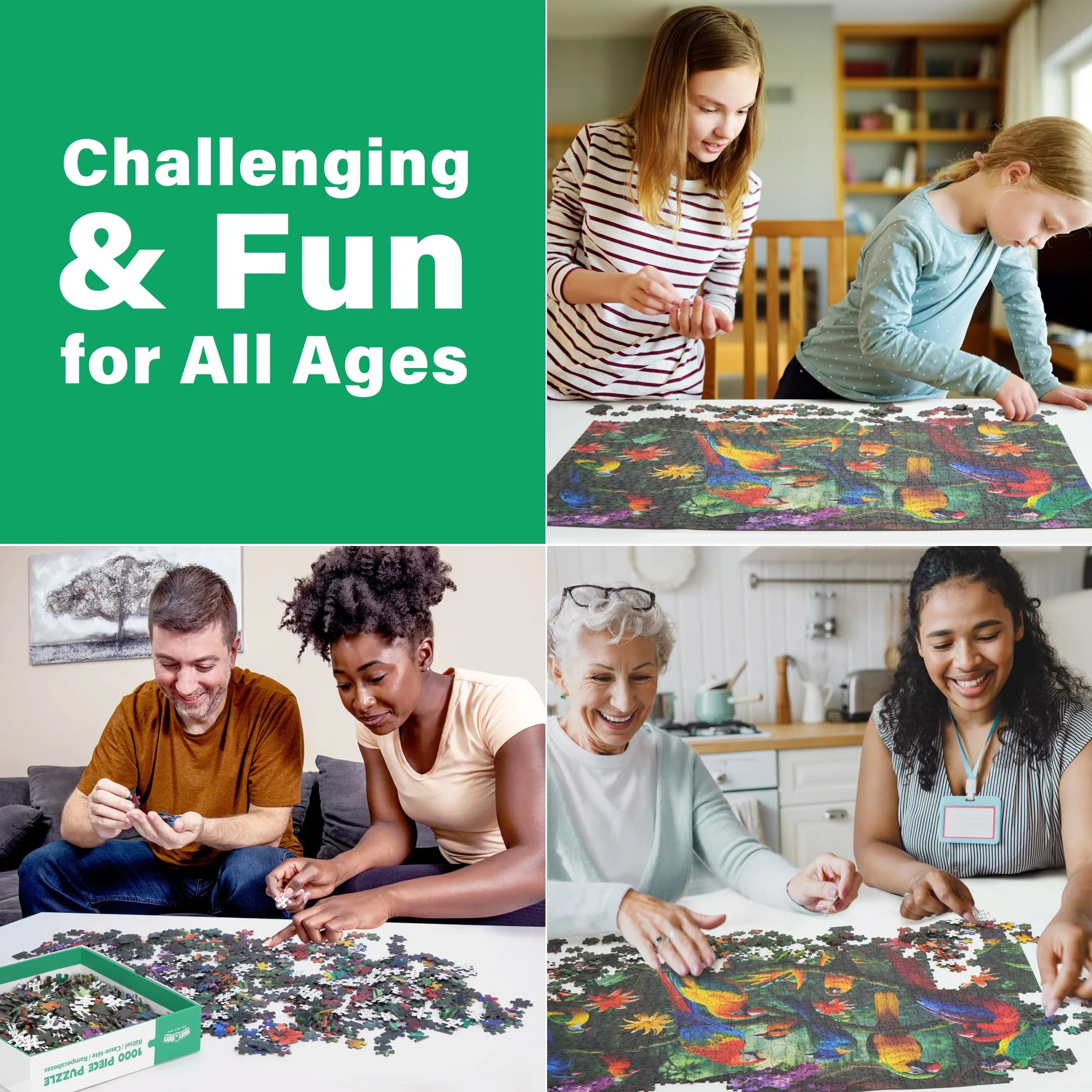 Parrots in the Jungle 1000 Piece Jigsaw Puzzle Gift For Adults