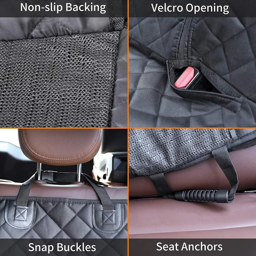 Dog Car Seat Protector. Waterproof Non-Slip Rear Seat Cover