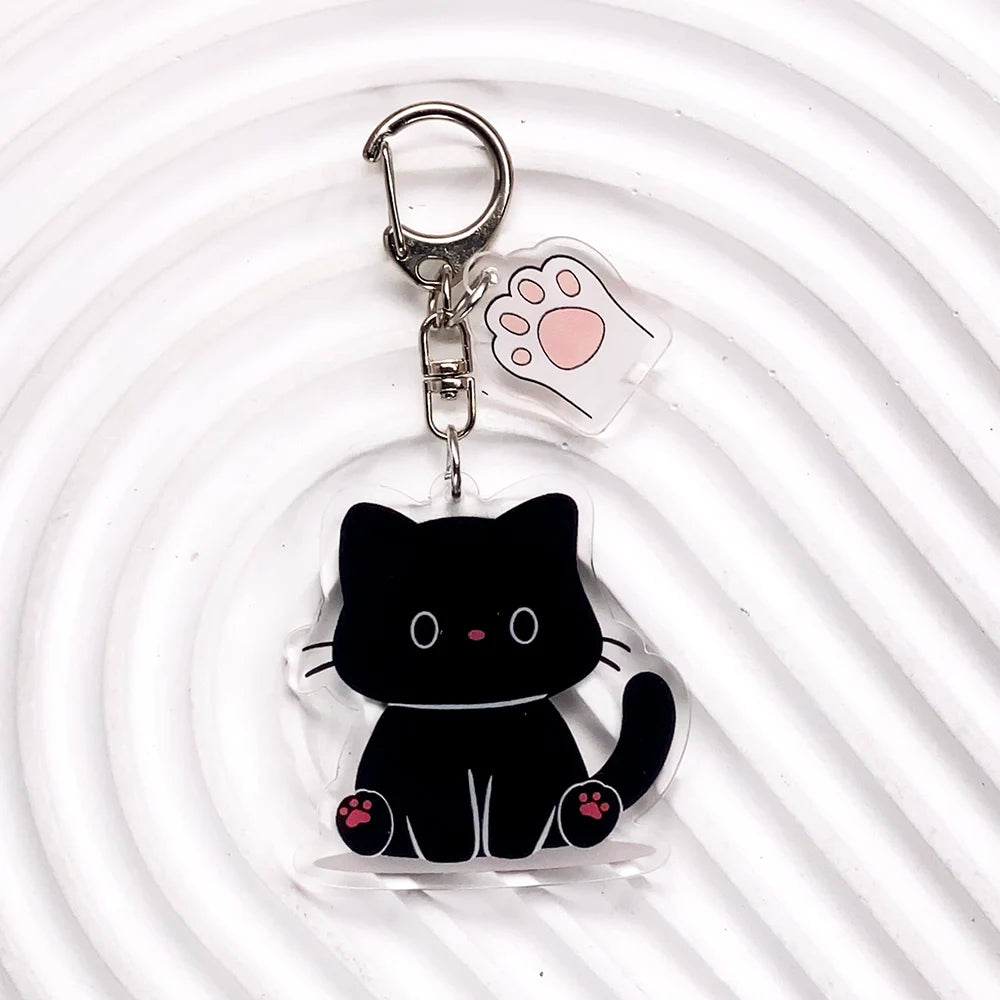 Pet Lover Cat Dog Acrylic Keychain Charms