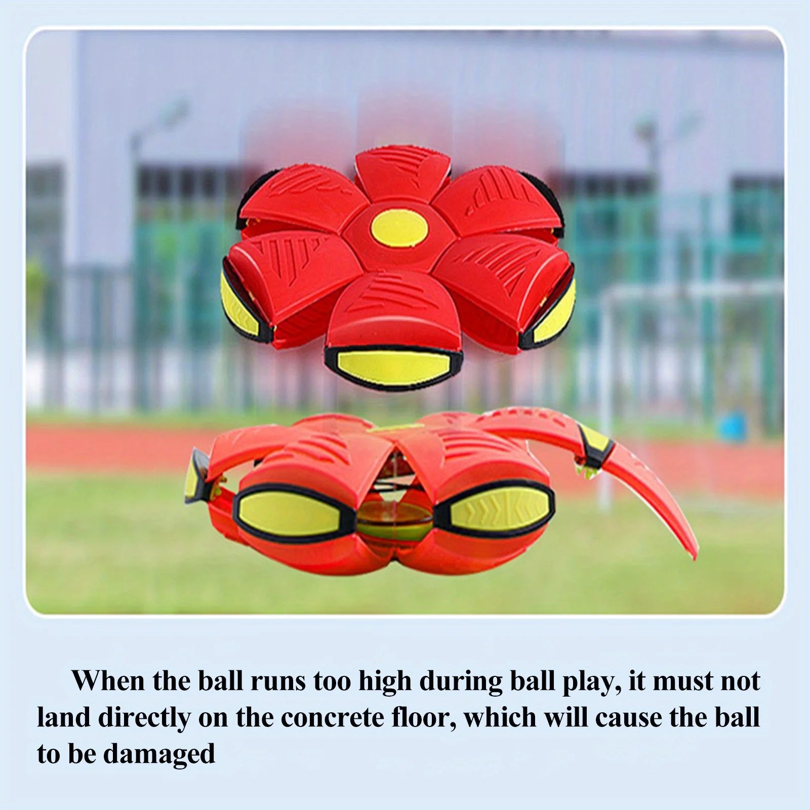Flying Saucer Ball, Collapsible Time Delay Flying Disc Toy