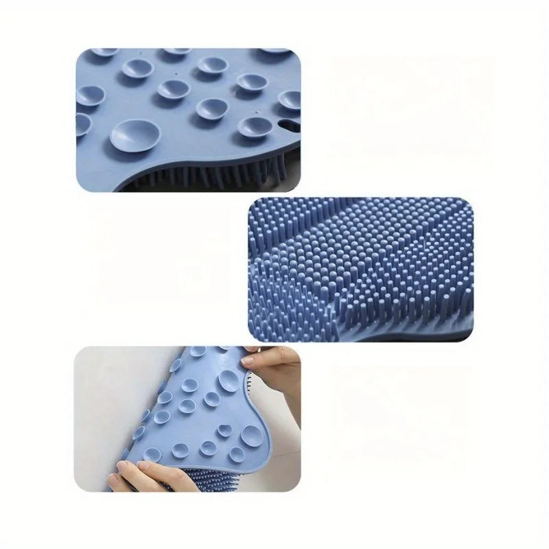 Cat Massage Brush & Scratcher 2-in-1 | Self-Grooming Tool with Rubber Bristles