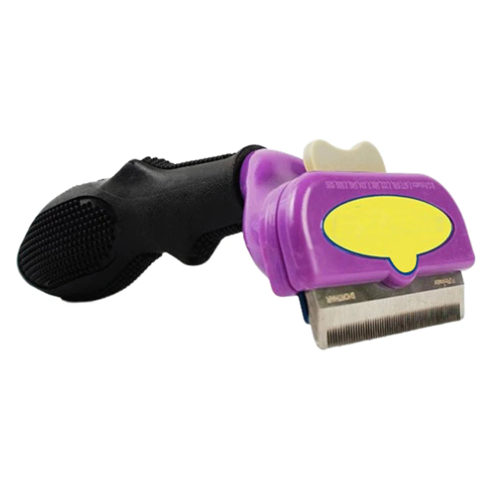 Deshedding Brush. Removes Loose Hair and Tangles. Self Cleaning