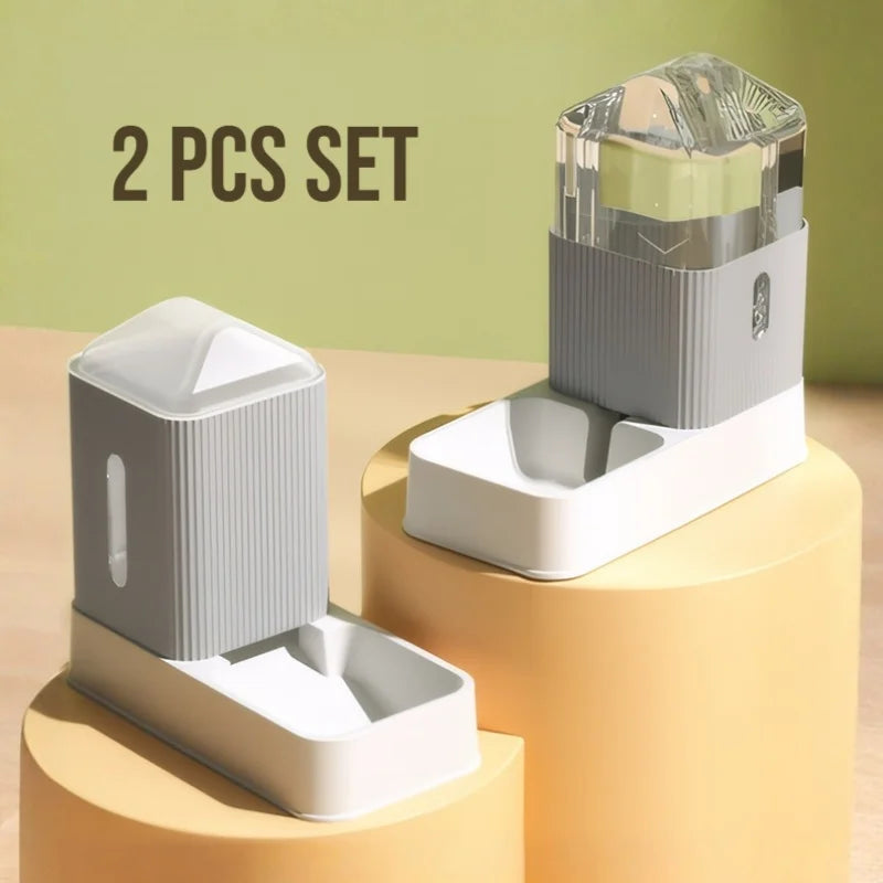 3.5L Large Capacity Automatic Dog Cat Feeder And Water Dispenser