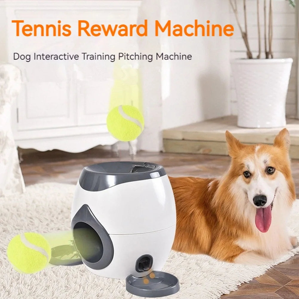 Automatic Dog Ball Launcher. Food Reward Machine. Interactive Dog Ball Thrower for Medium & Small Dogs