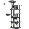 Large Tall Cat Tree for Indoor Cats. Multi-Level Plush Cat Condo with Scratching Posts, Scratching Boards, Perches and Caves