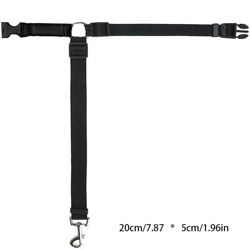 Adjustable 2-in-1 Pet Car Seat Belt for Dogs and Cats Safety