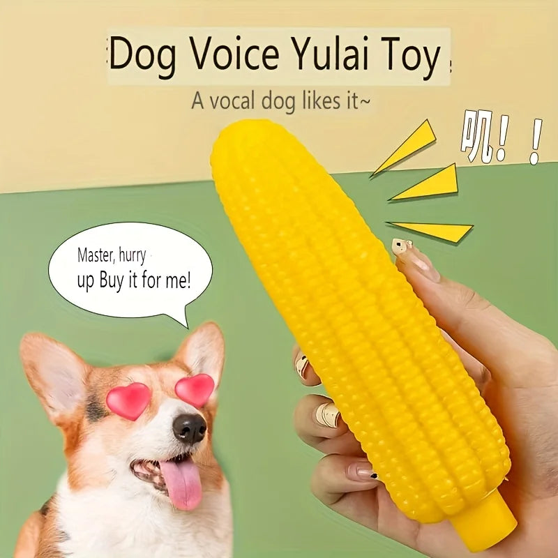 Indestructible Dog Chew Toy. Heavy-Duty Rubber Corn Grain Texture for Medium, Large Dogs and Puppies. Powerful Chewers Dental Care