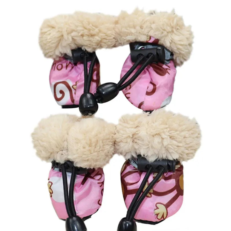 4 Pack Winter Dog Boots