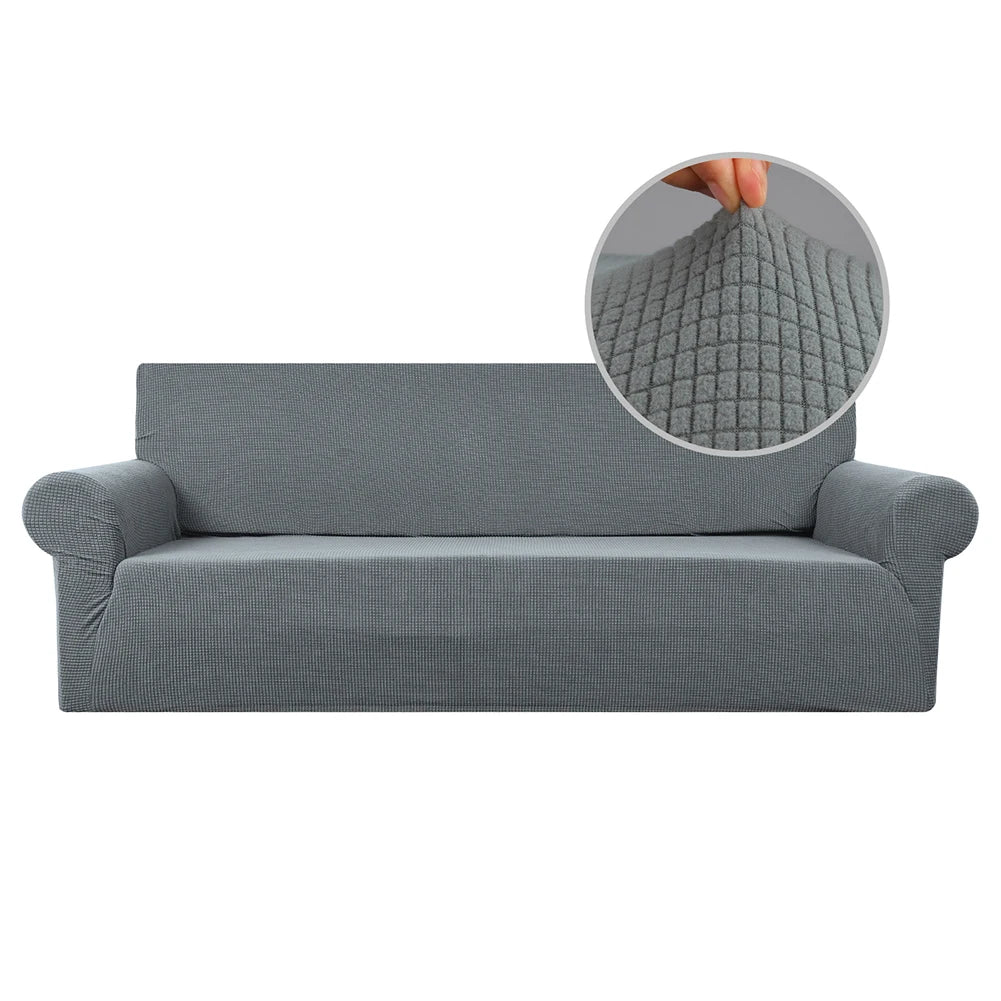 Jacquard Stretch Couch Cover. Universal Sofa Covers to help protect your couch from Dogs and Cats. Pets Friendly and Washable Furniture Protector. Fitted Sofa Slipcovers
