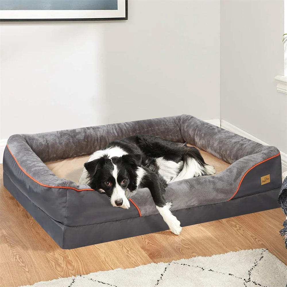 Jumbo Large Orthopedic Dog Bed with Memory Foam