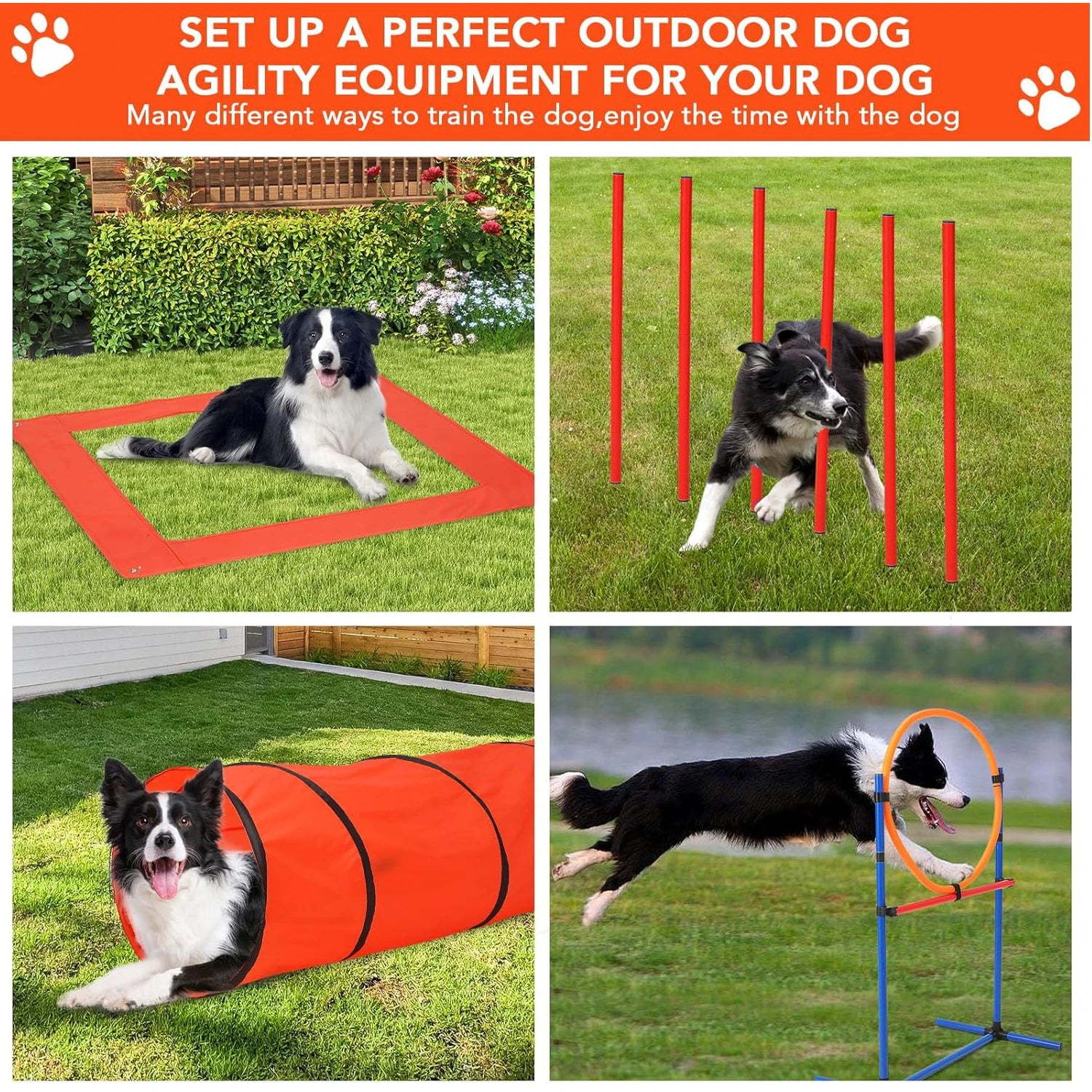 87 Pcs Dog Agile Training Equipment Set