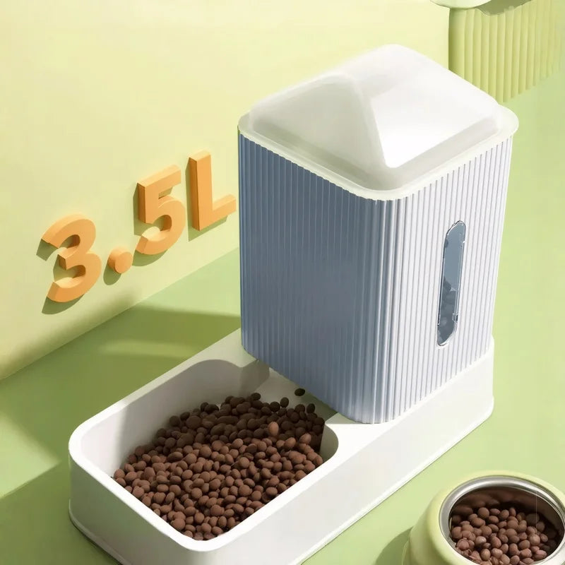 3.5L Large Capacity Automatic Dog Cat Feeder And Water Dispenser