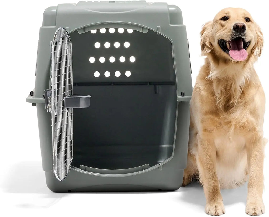 Airline Approved Large Dog Crate for Pets 70-90 lbs, Heavy Duty Travel Kennel with Ventilation