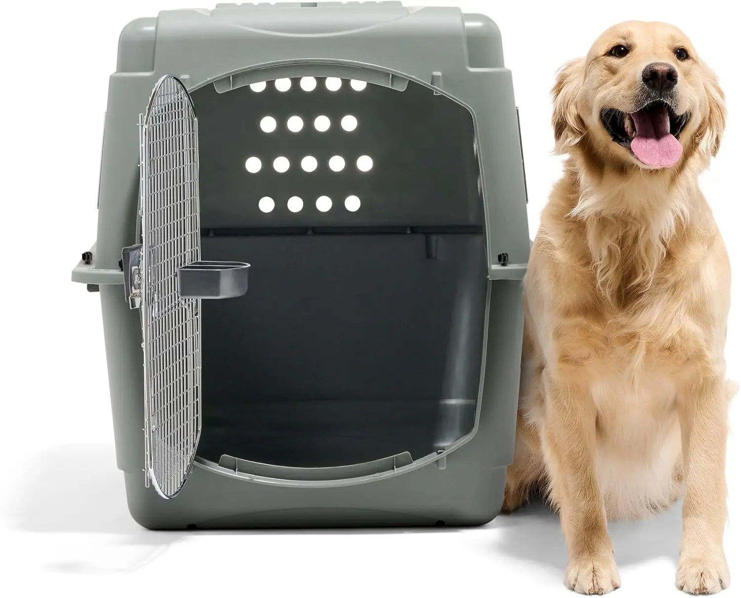 Airline Approved Large Dog Crate for Pets 70-90 lbs, Heavy Duty Travel Kennel with Ventilation