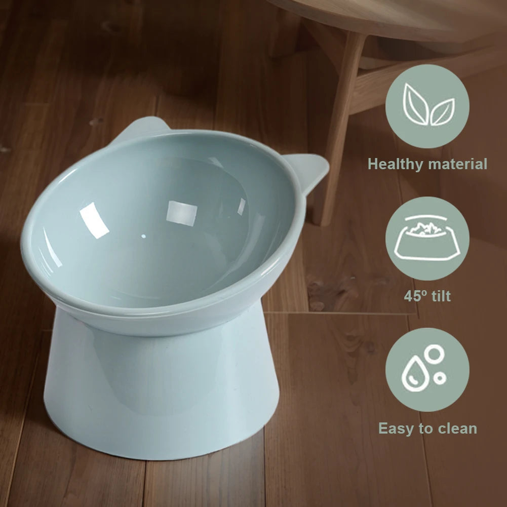 Elevated and Tilted Cat Food Bowl