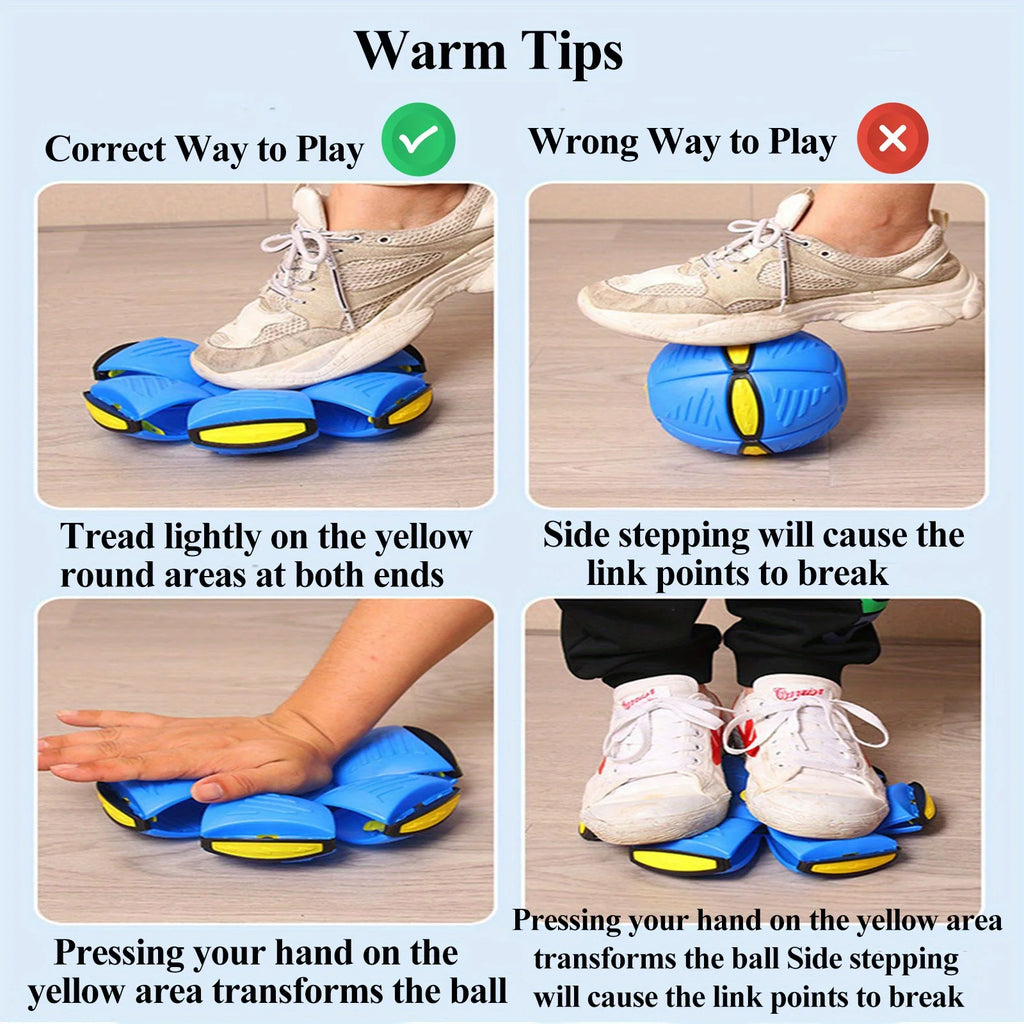 Flying Saucer Ball, Collapsible Time Delay Flying Disc Toy