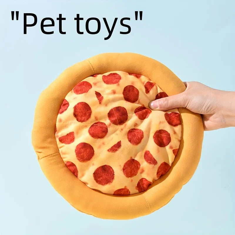 Squeaky Plush Pizza & Shrimp Dog Toy