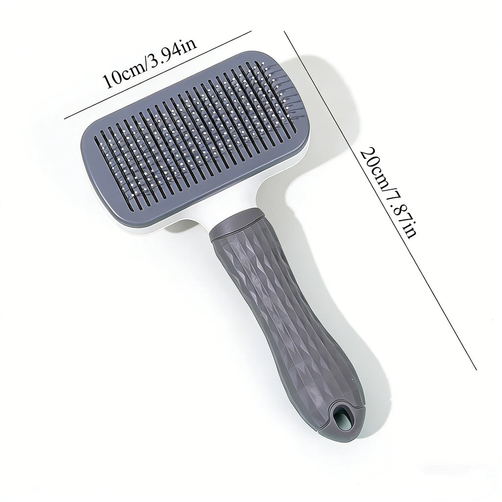 Pet Grooming Brush with One-Click Hair Removal