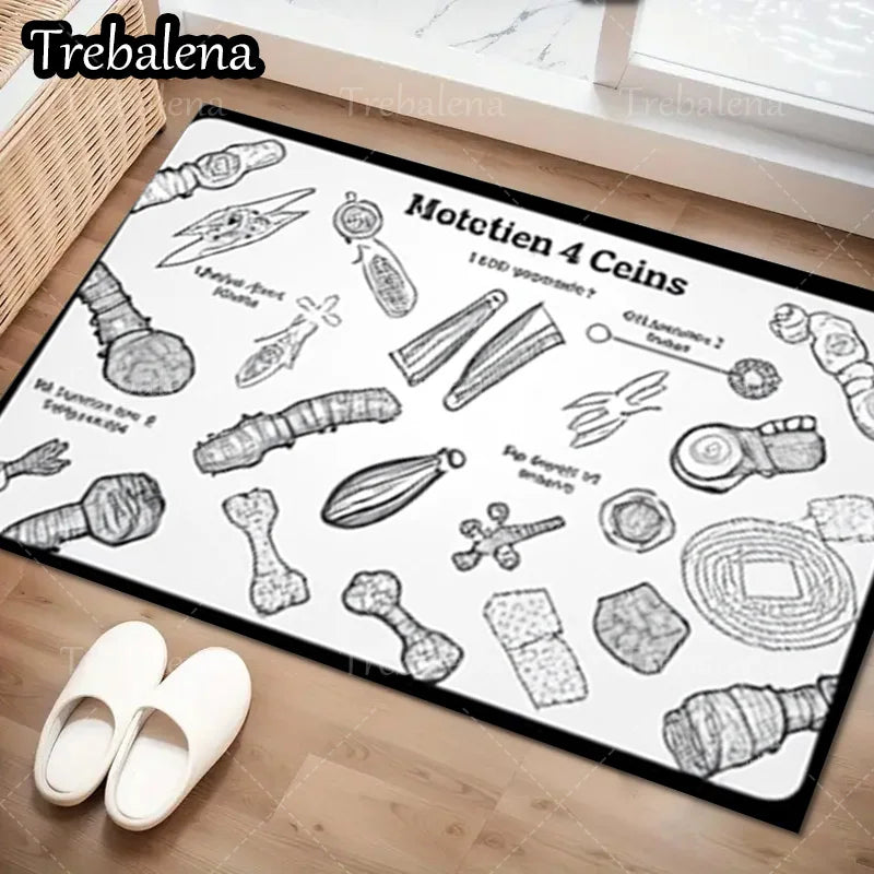 1pc Welcome Door Mat. Dog Toy Pattern Doormat for Pet Lovers Home Decor Entrance Rug