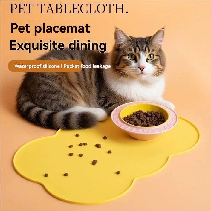 Pet Food Waterproof Mat for Dog and Cat Bowls
