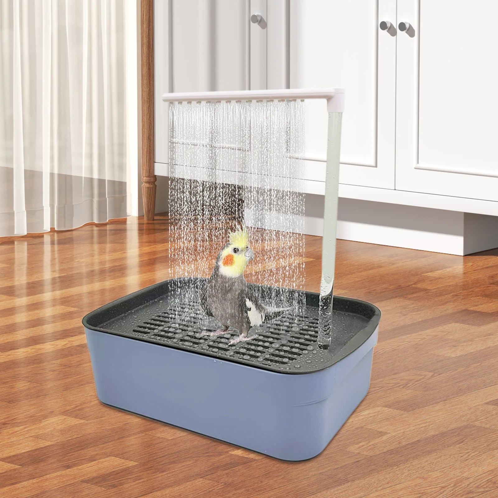 Parrot Automatic Bathtub. Bird Bath with Circulating Water Shower