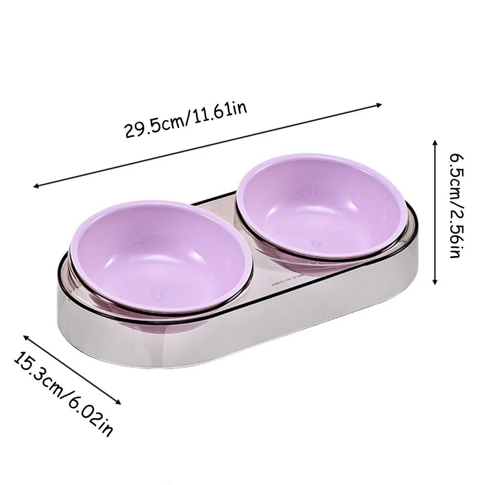 Transparent Neck Protector Luxury Cat Bowl for Feeding & Drinking