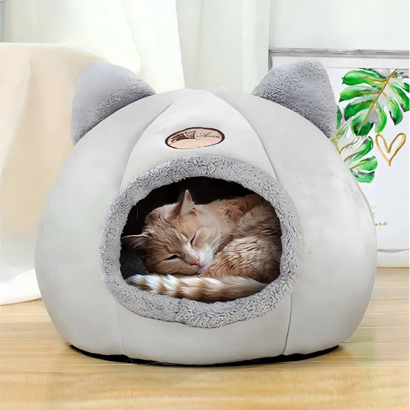 Cat Bed with Cat Ears. Comfortable and Soft Machine Washable