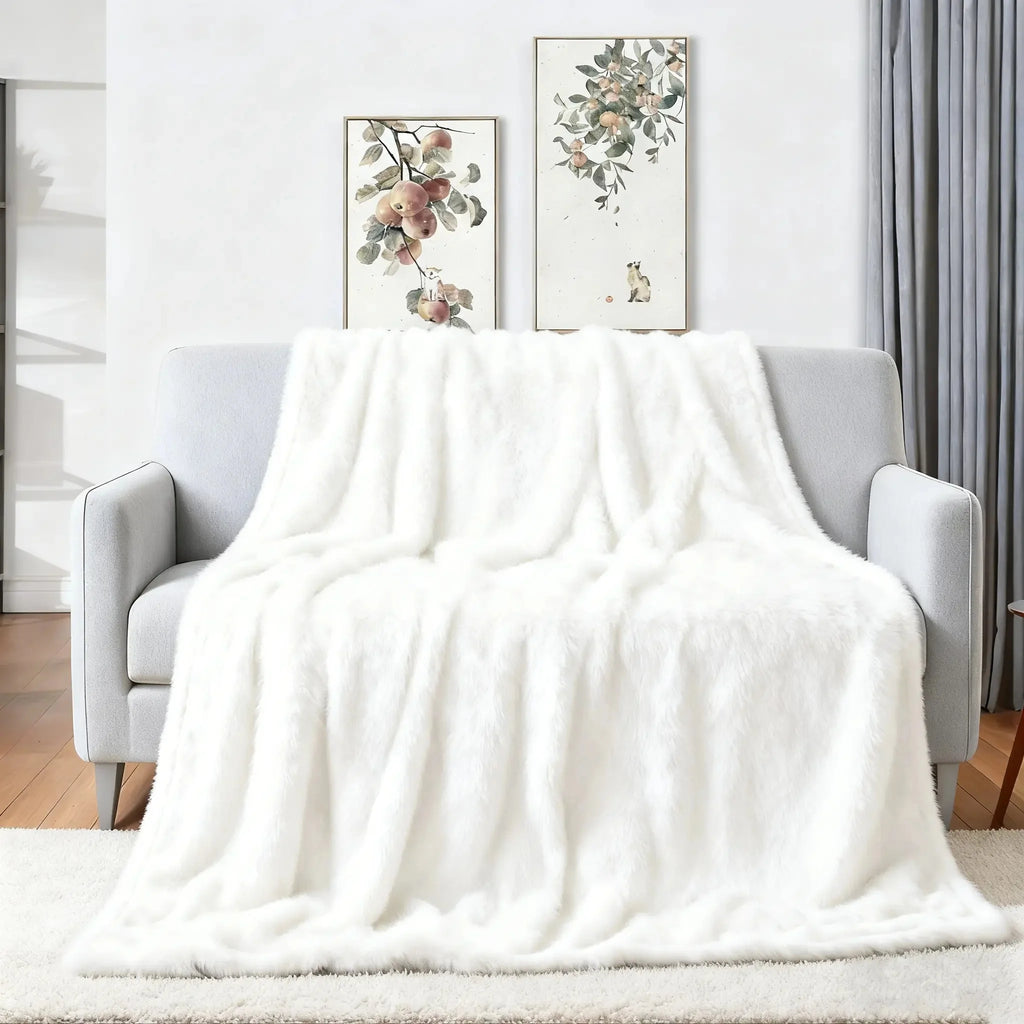 Cozy Cat Print Flannel Blanket - Soft Warm Tear-Resistant Pet Lover Blanket