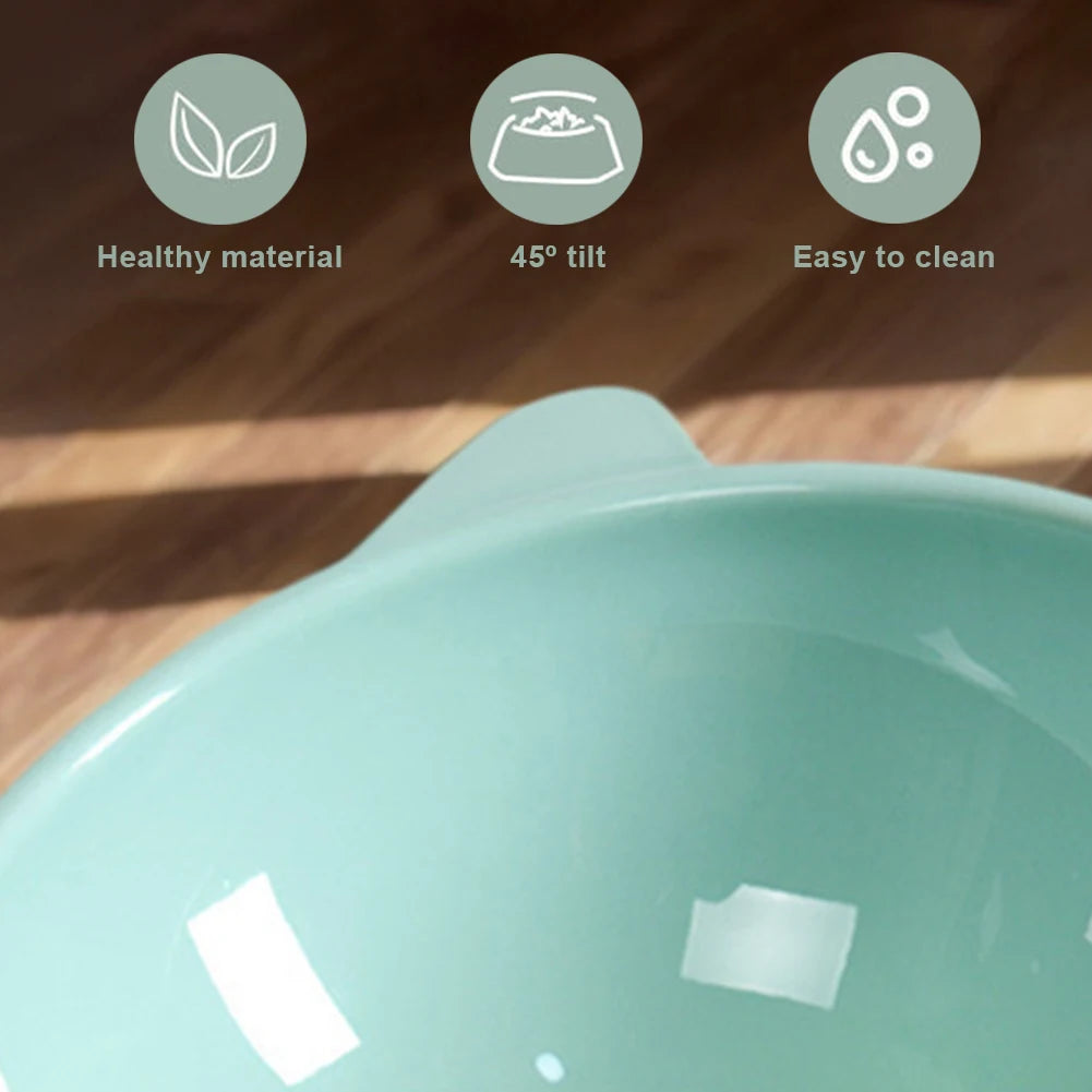 Elevated and Tilted Cat Food Bowl